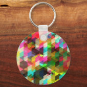 素晴らし抽象芸術カッコいいキュイガーリーレトロファッション キーホルダー (正面)