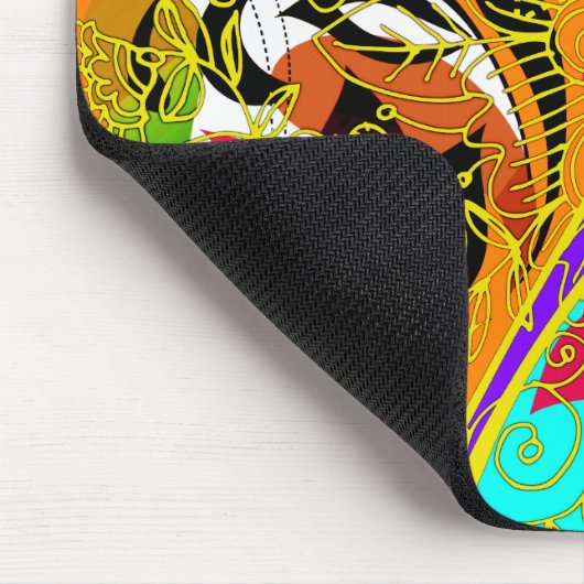 素晴らし抽象芸術カッコいいキュイガーリーレトロファッション マウスパッド (コーナー)