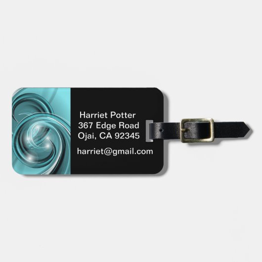 素晴らし抽象芸術カッコいいキュイガーリーレトロファッション ラゲッジタグ (正面横)