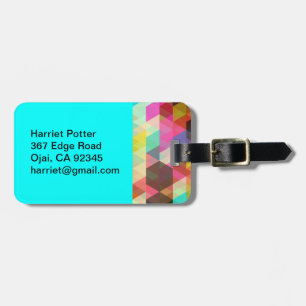 素晴らし抽象芸術カッコいいキュイガーリーレトロファッション ラゲッジタグ