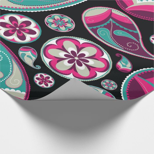 素晴らし抽象芸術カッコいいキュイガーリーレトロファッション ラッピングペーパー (角)