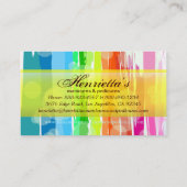 素晴らし抽象芸術カッコいいキュイガーリーレトロファッション 名刺 (裏面)