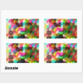 素晴らし抽象芸術カッコいいキュイガーリーレトロファッション 長方形シール (シート)