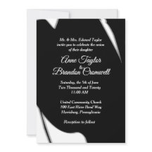 素晴らし抽象芸術夕べ結婚式招待状