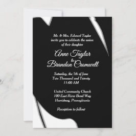 素晴らし抽象芸術夕べ結婚式招待状 招待状