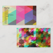 素晴らし抽象芸術幾何学的パターン 名刺 (正面/裏面)