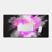 素晴らし抽象芸術粉絵を描爆発 デスクマット (キーボード&マウス)