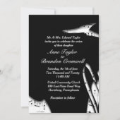 素晴らし抽象芸術音楽テーマ結婚式招待状 招待状 (正面)