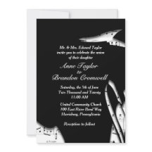 素晴らし抽象芸術音楽テーマ結婚式招待状