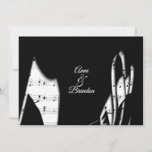 素晴らし抽象芸術音楽テーマ結婚式招待状 招待状 (裏面)