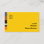 素晴らし数々の横クラシックストライプ 名刺 (裏面)