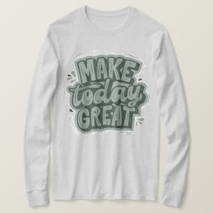 素晴らし文字セージ緑lやる気を起こさせる引用文灰色 tシャツ