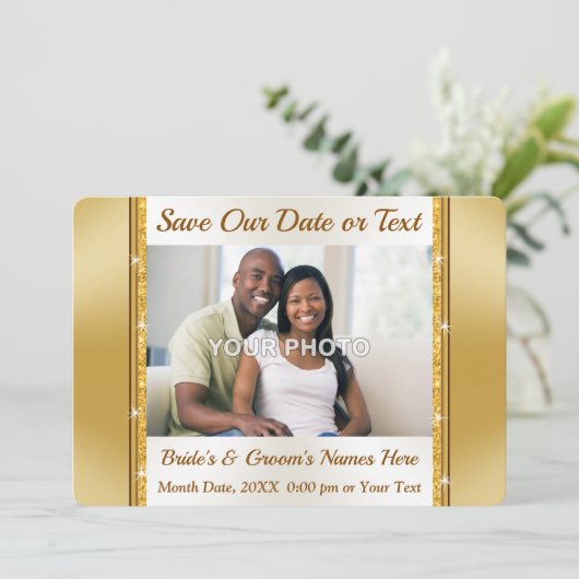 素晴らし日付PHOTOカードの保存パーソナライズされた, 招待状 (スタンド正面)