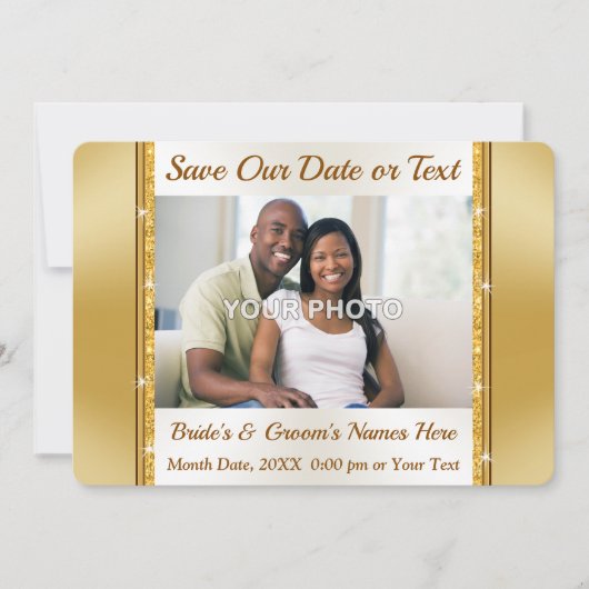 素晴らし日付PHOTOカードの保存パーソナライズされた, 招待状 (正面)