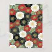 素晴らし日本のガーリークールレトロフローラ ポストカード (正面)