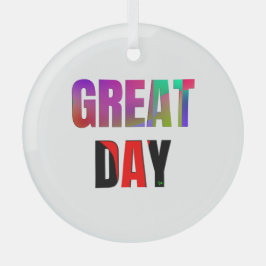 素晴らし日。 ガラスオーナメント
