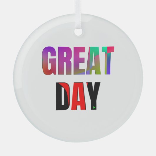素晴らし日。 ガラスオーナメント (正面)