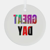 素晴らし日。 ガラスオーナメント (裏面)