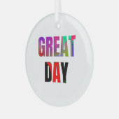 素晴らし日。 ガラスオーナメント (正面左)