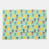 素晴らし春&サマーフラワーパターンキッチントウ キッチンタオル (横)