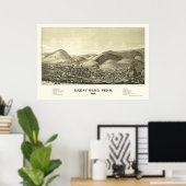 素晴らし曲げ、PAパノラママップ – 1887 ポスター (ホームオフィス)