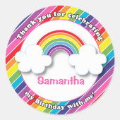 素晴らし最後の分の子供パーティー感謝していギフトアイディア ラウンドシール (正面)