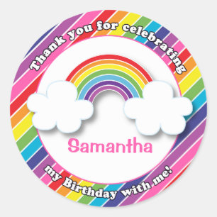 素晴らし最後の分の子供パーティー感謝していギフトアイディア ラウンドシール