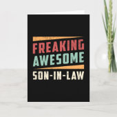 素晴らし最高の義理の息子のギフト誇りを持ったアイディア カード (正面)