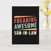 素晴らし最高の義理の息子のギフト誇りを持ったアイディア カード (黄色い花)