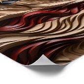 素晴らし木彫りアメリカ国旗 ポスター (角)