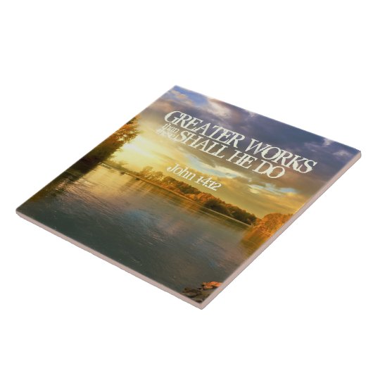 素晴らし業はヨハネの福音書第14章12節を行う タイル (側面)