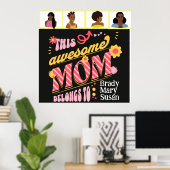 素晴らし母さん！元気でおもしろいママのポスター。編集 ポスター (ホームオフィス)