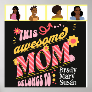 素晴らし母さん！元気でおもしろいママのポスター。編集 ポスター