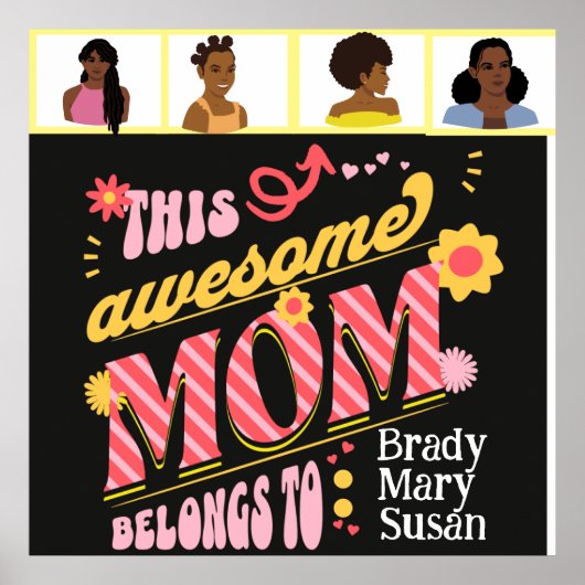 素晴らし母さん！元気でおもしろいママのポスター。編集 ポスター (正面)