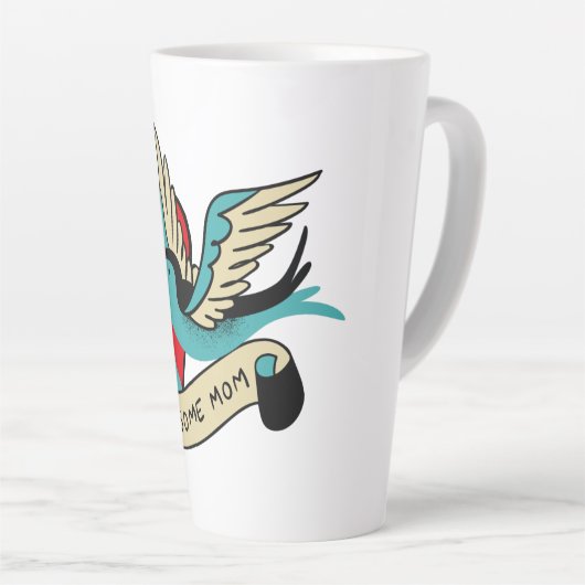 素晴らし母タトゥー カフェラテマグ (右アングル)