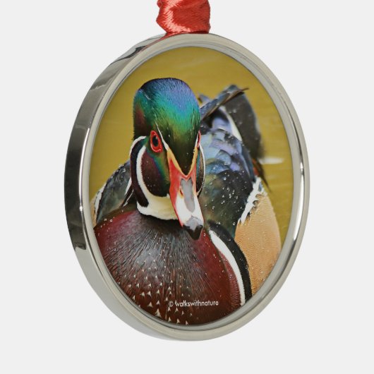 素晴らし池の木の鴨 メタルオーナメント (右)