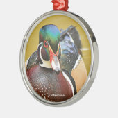 素晴らし池の木の鴨 メタルオーナメント (左)