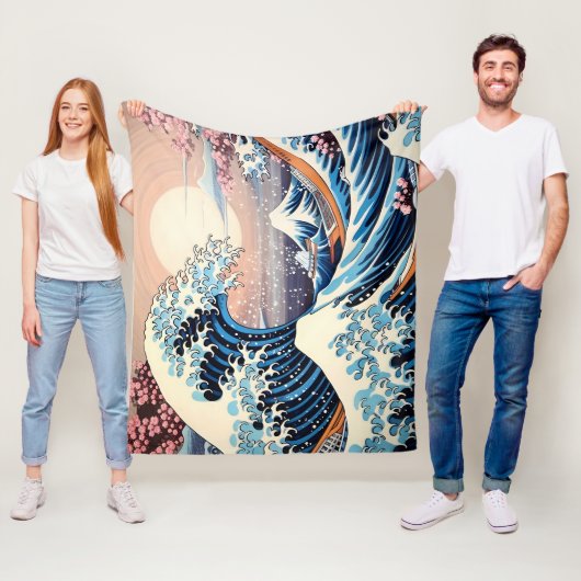 素晴らし波ピインスパイアック桜美学 フリースブランケット (インサイチュ)