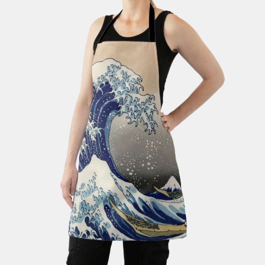素晴らし波神日本の川絵画の エプロン (インサイチュ)
