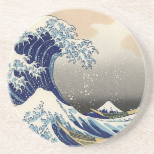 素晴らし波神日本の川絵画の コースター
