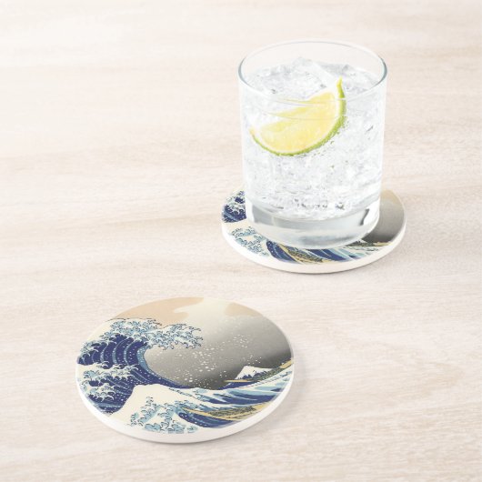 素晴らし波神日本の川絵画の コースター (側面)