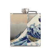 素晴らし波神日本の川絵画の フラスク (裏面)