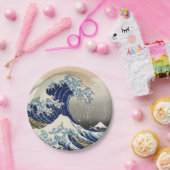 素晴らし波神日本の川絵画の ペーパープレート (パーティー)