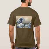 素晴らし波神日本の川絵画の Tシャツ (裏面)