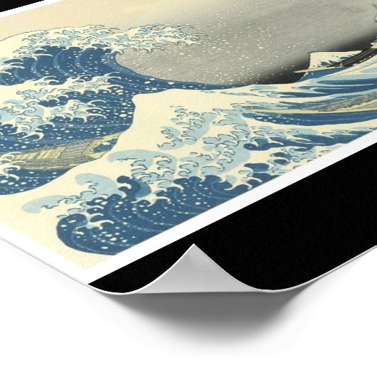 「素晴らし波」の日本のc.1830-1832 ポスター (角)