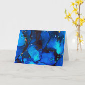 素晴らし海ホログラフィックアルコールイ絵画ンク カード (黄色い花)