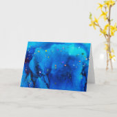 素晴らし海ホログラフィックアルコ絵画ールインク カード (黄色い花)