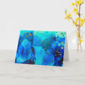 素晴らし海ホログラフィックアルコ絵画ールインク カード (黄色い花)