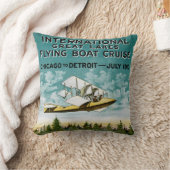 素晴らし湖飛んでいる艇 クッション (ブランケット)