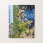 素晴らし滝メリーランド。クリスマスの挨拶 ジグソーパズル (縦)